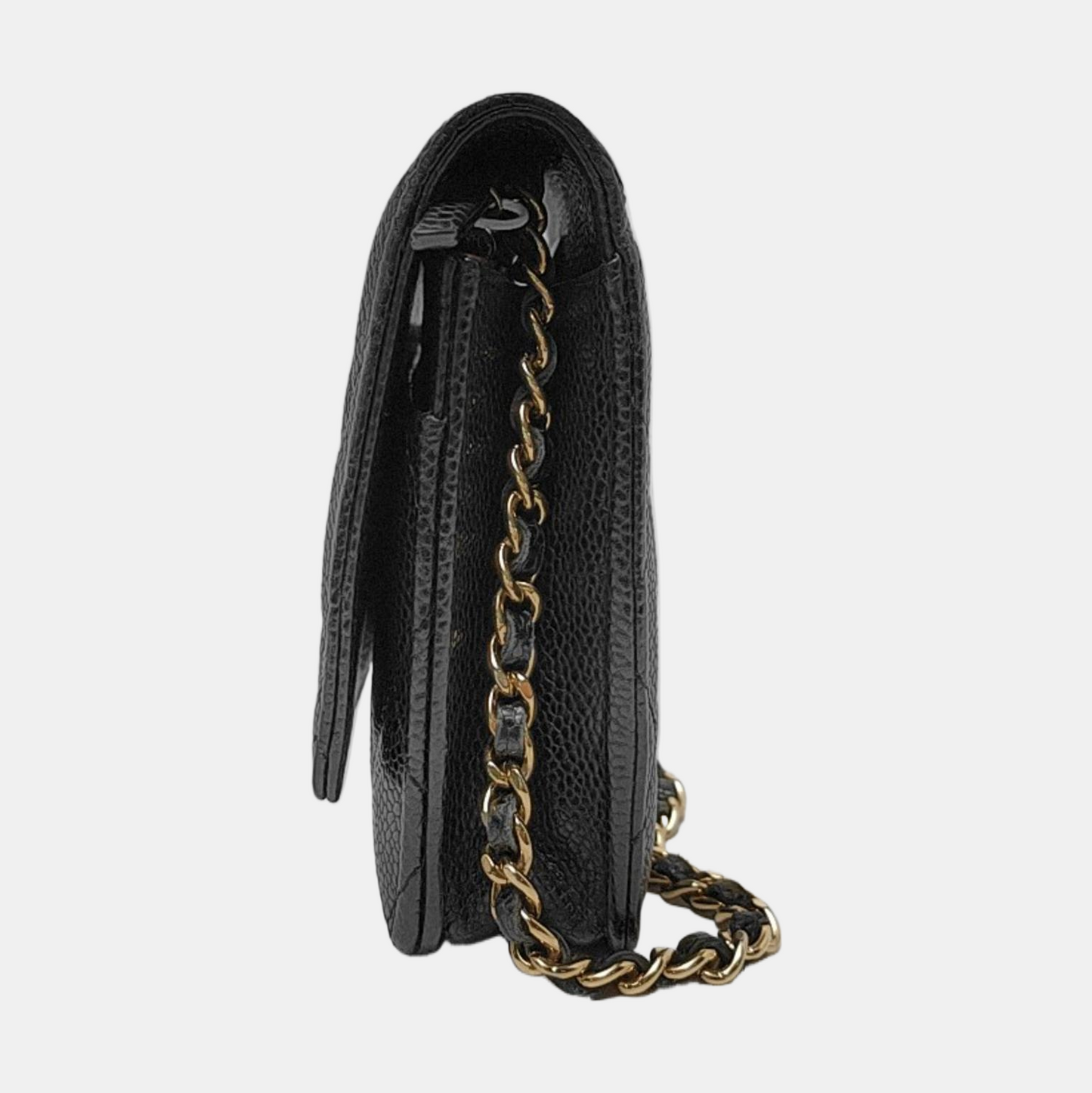 Chanel Wallet on Chain Classic Flap Black Caviar Leather Gold Hardware 2016-17
