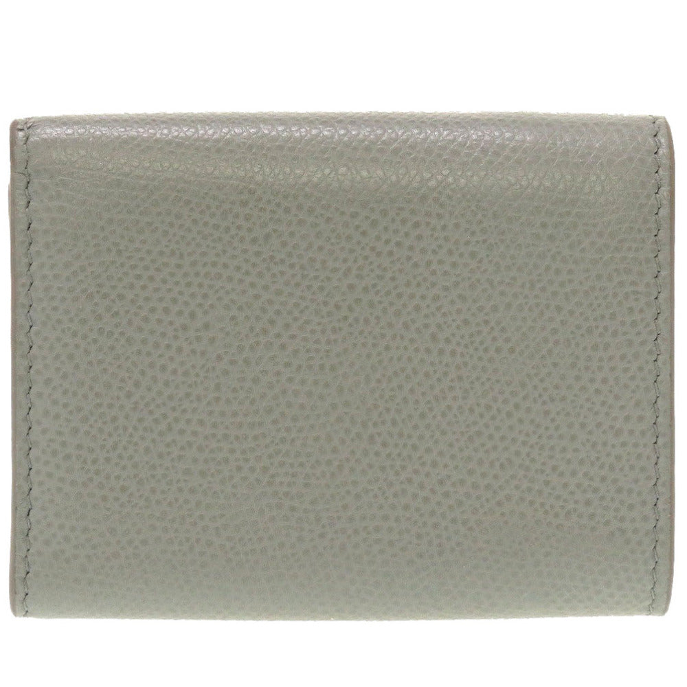 Christian Dior Tri-fold wallet leather gray Compact wallet