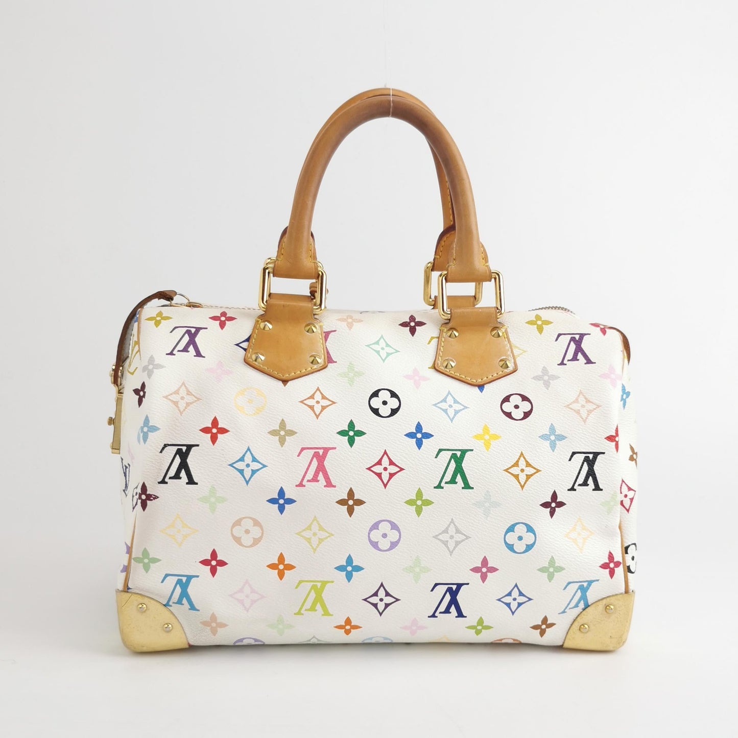 Louis Vuitton x Takashi Murakami Speedy 30 Lock White Multicolor