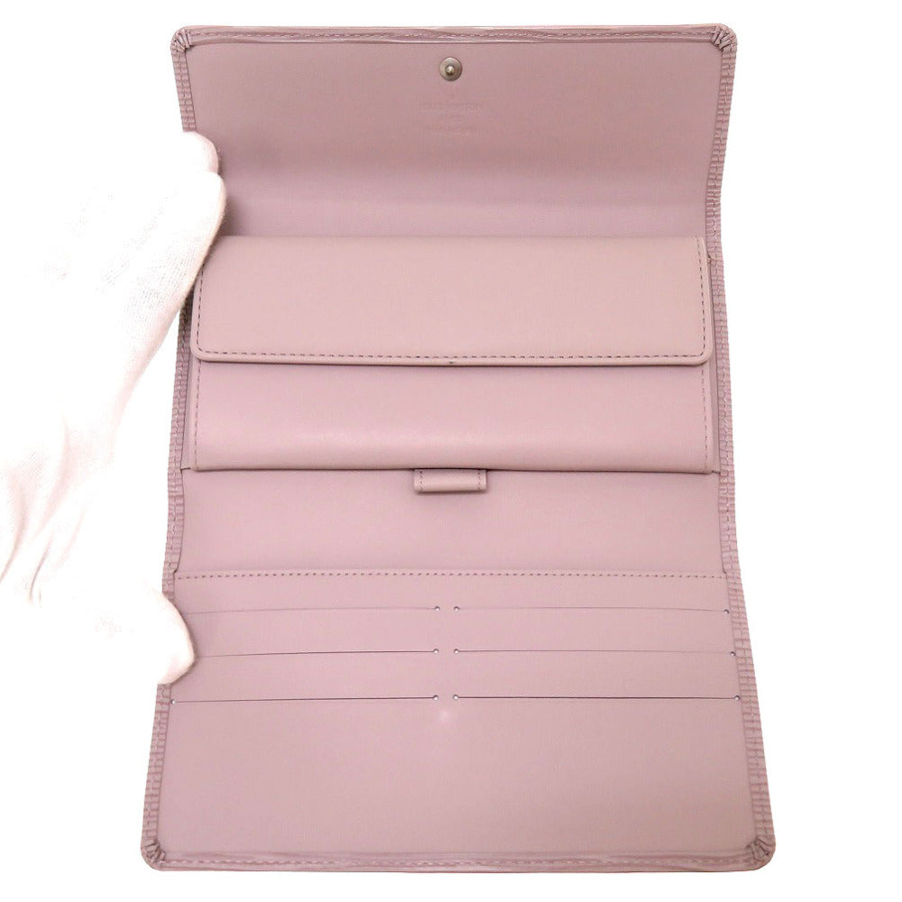 LOUIS VUITTON Long Wallet Purse M6338B Epi Leather lilac Three fold Epi Portefeuille International Women