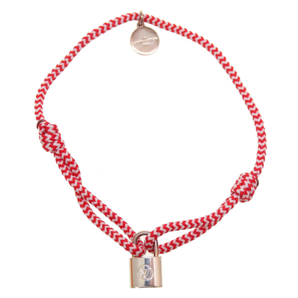 LOUIS VUITTON bracelet Q95705 Silver925, Cotton Red Cadena Brasserie Silver Lockit Sophie Turner Women