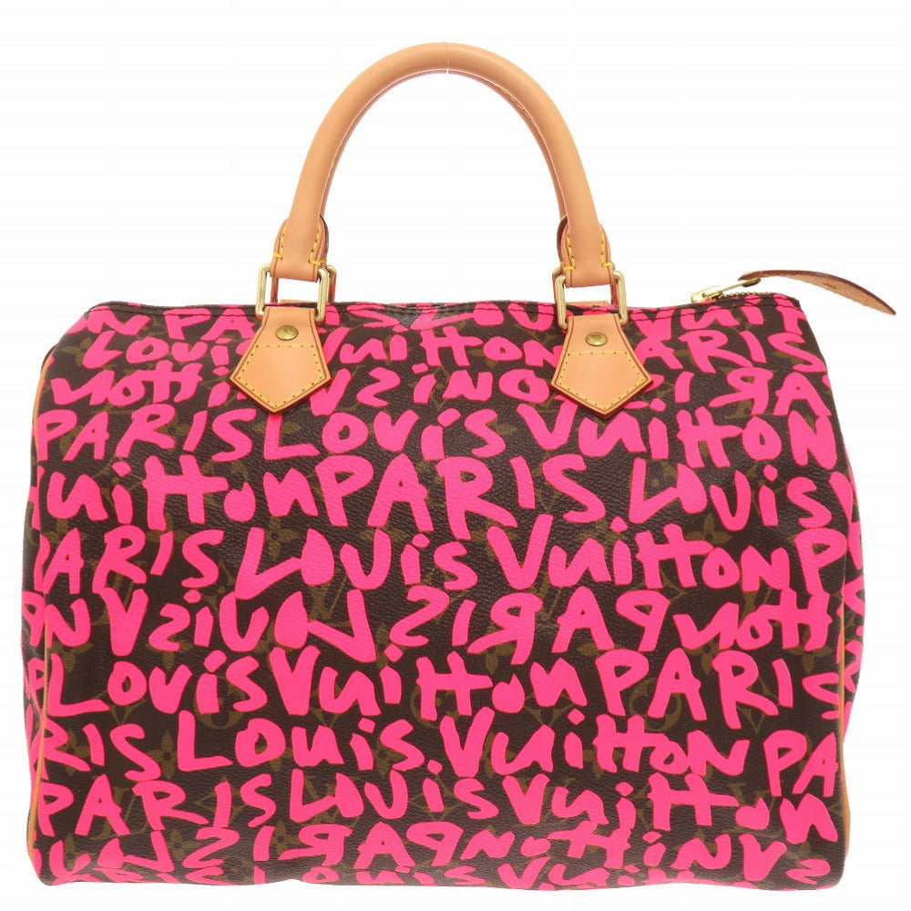 LOUIS VUITTON Handbag M93704 Monogram canvas Fuchsia Monogram graffiti Speedy 30 Women