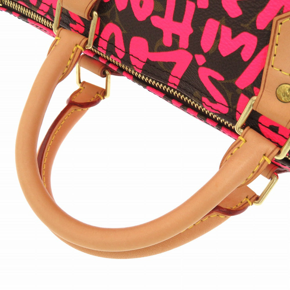LOUIS VUITTON Handbag M93704 Monogram canvas Fuchsia Monogram graffiti Speedy 30 Women