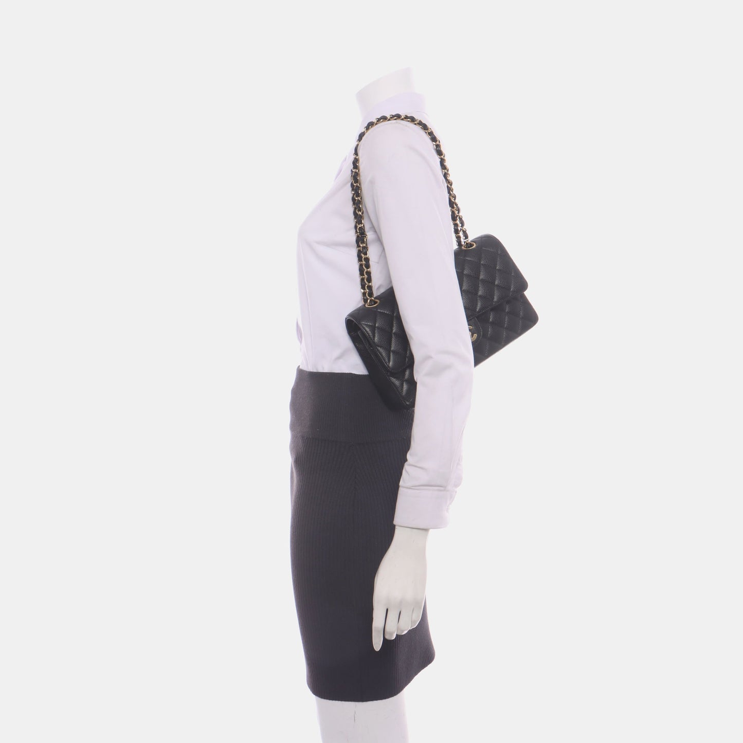 Chanel Classic Flap Medium Black Caviar Leather