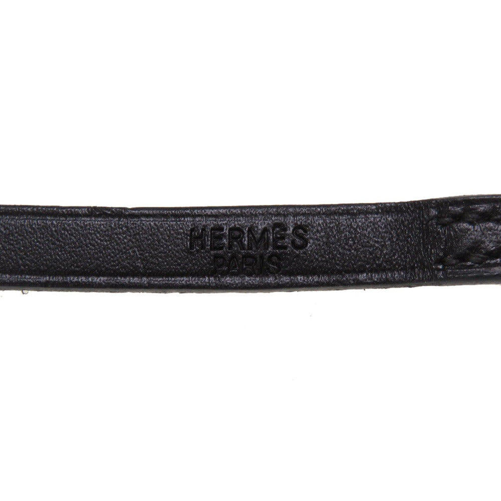 HERMES bracelet leather black Appi 3 Women