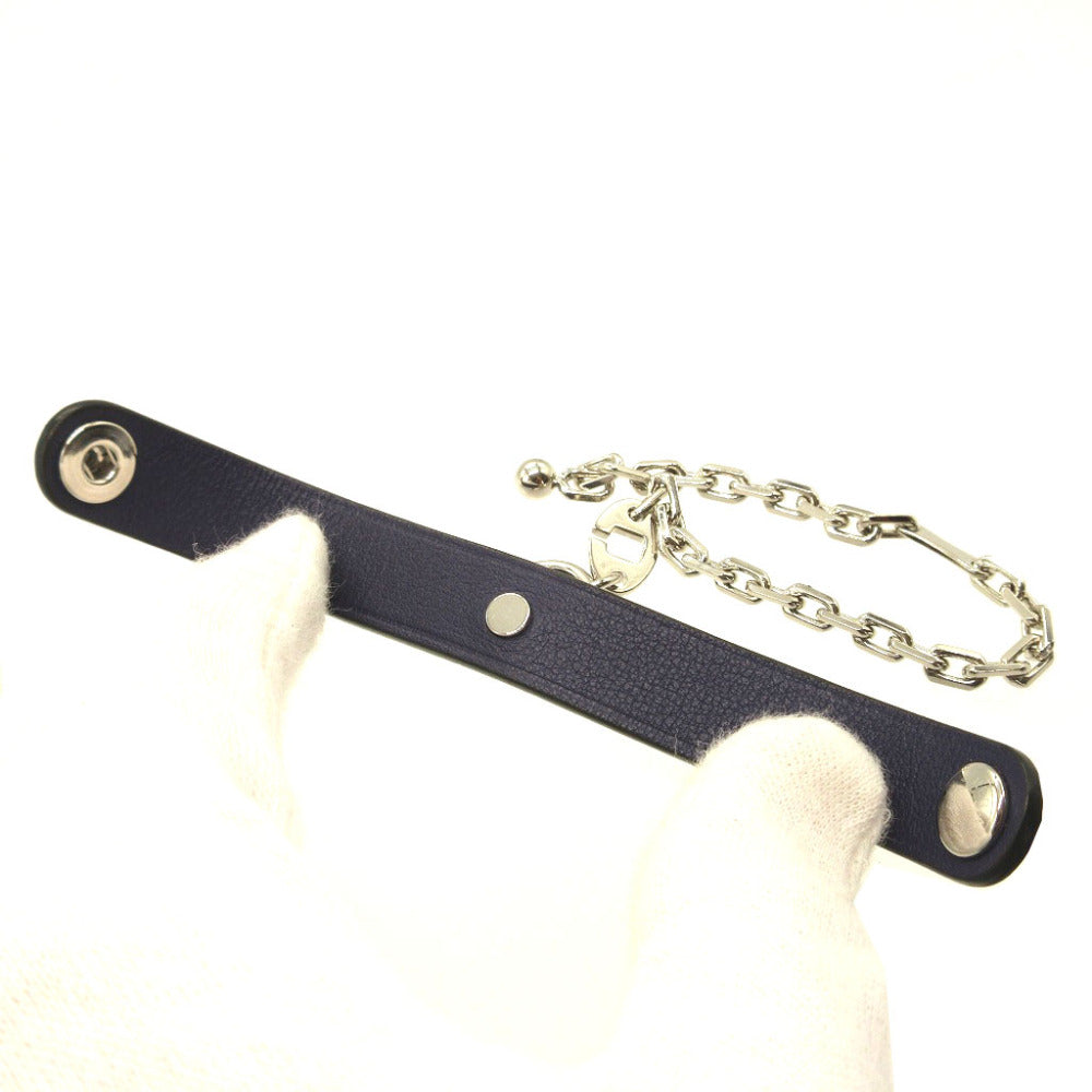 HERMES key ring leather Navy Glove holder unisex(Unisex)