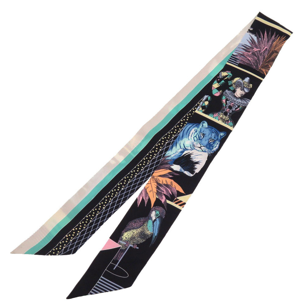 HERMES scarf silk Noir Twilly Grand Theater Nouveau TWILLY Grand Theater Nouveau Women