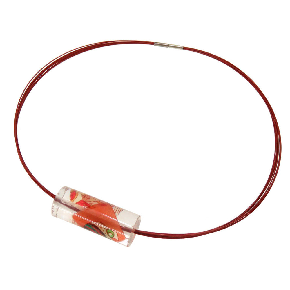 HERMES choker plastic Orange lycine choker Women