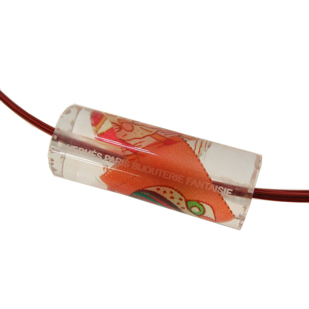 HERMES choker plastic Orange lycine choker Women