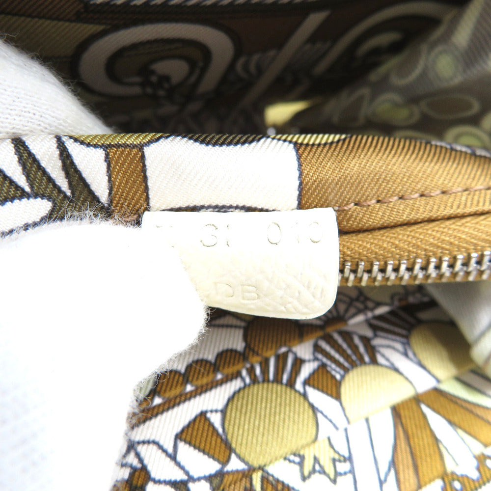HERMES Coin case Epsom off white Azap compact silk in Women