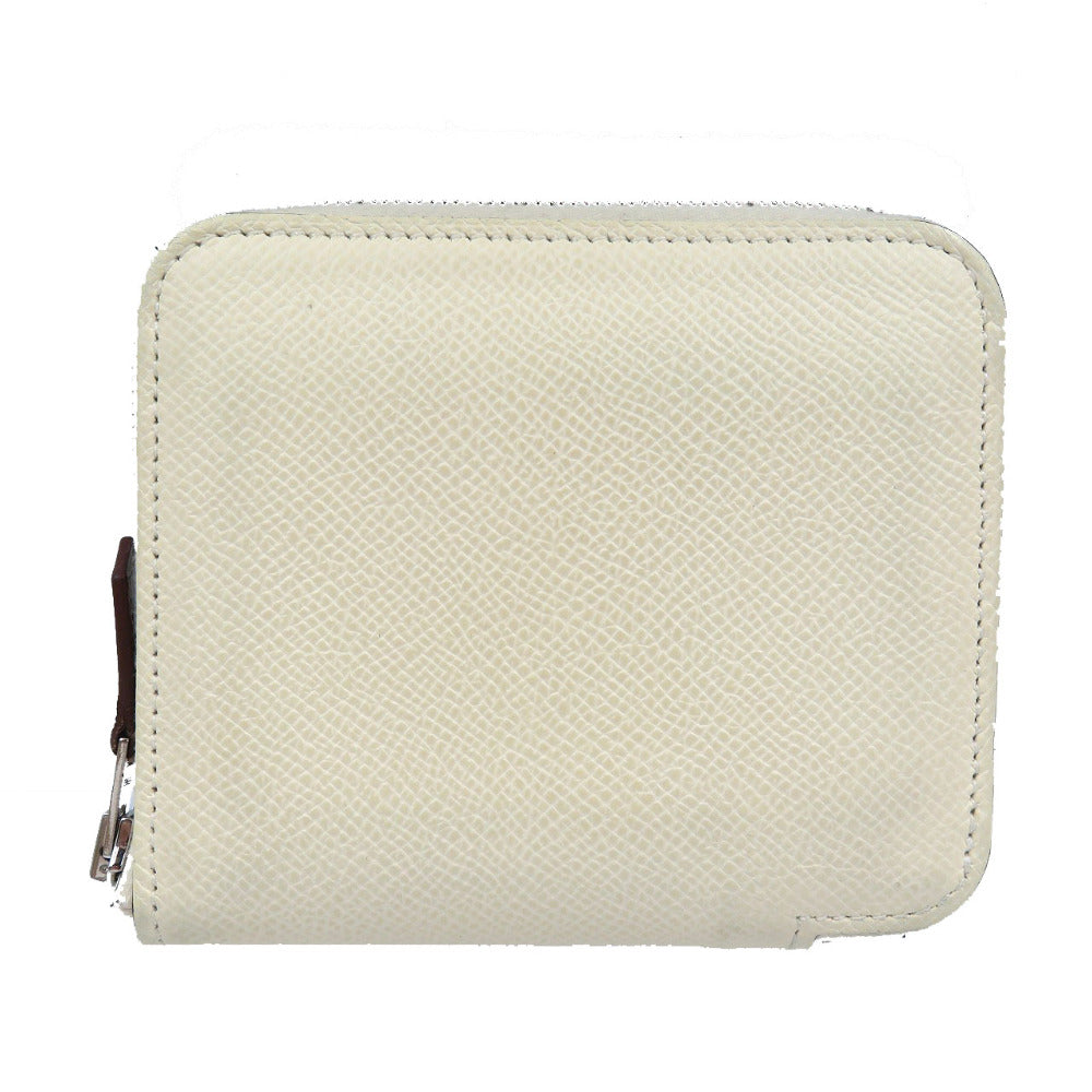 HERMES Coin case Epsom off white Azap compact silk in Women