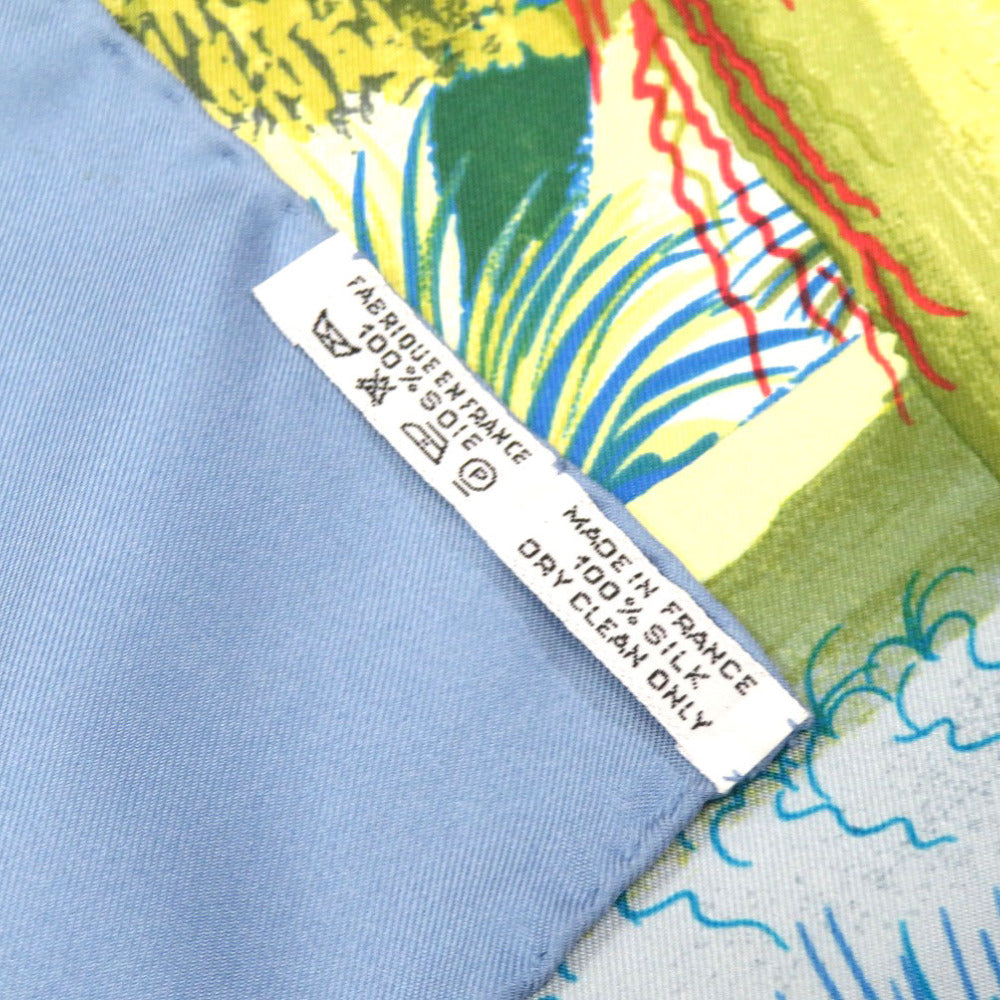 HERMES scarf silk blue Carre90 NUBA MOUNTAIN Nuba Mountain Women