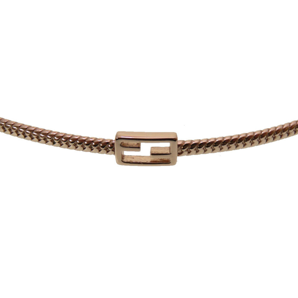FENDI choker 8AG994 metal Pink gold FF Baguette Women