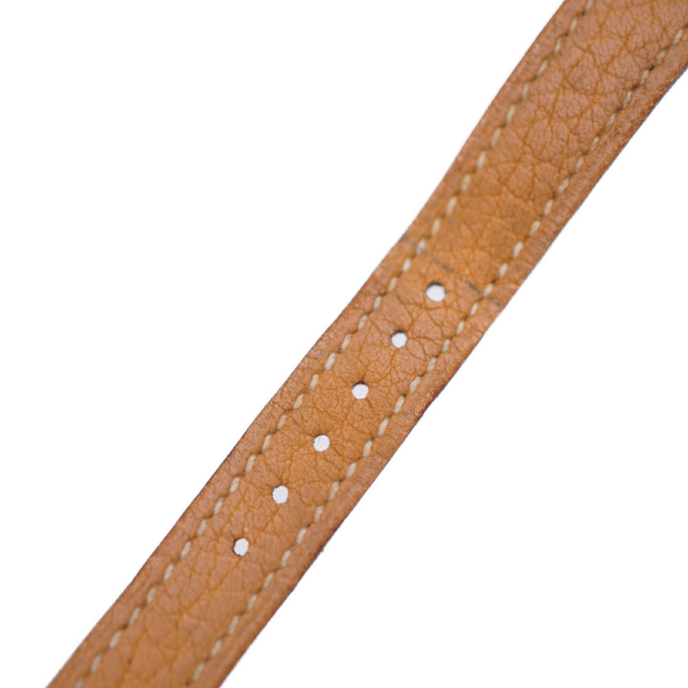 HERMES Watches Quartz Stainless Steel, Gold Plated, Leather Ivory Quartz Meteor Ivory dial Women