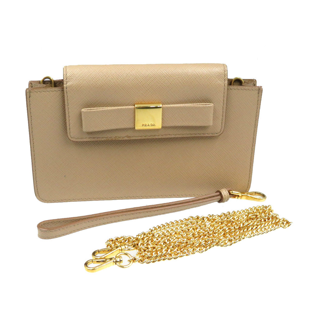 PRADA Mobile phones and smartphone accessories 1ZH034 leather beige Women