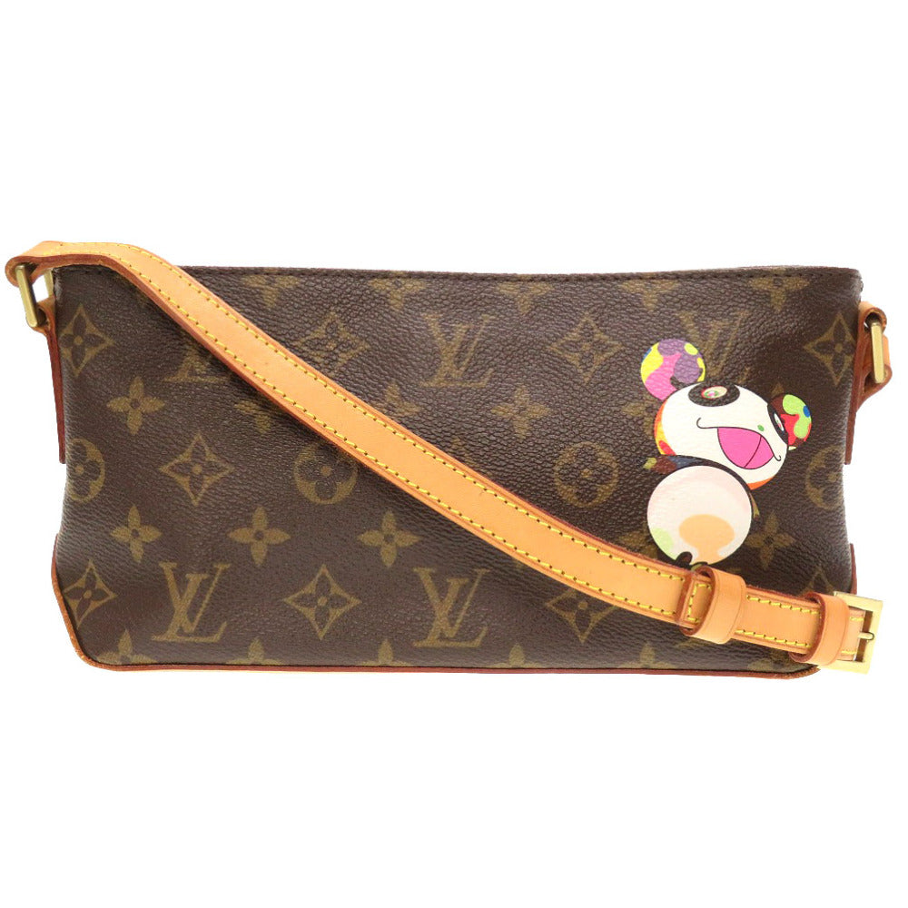 LOUIS VUITTON Shoulder Bag M51241 Monogram canvas Brown Monogram panda Trotteur Takashi Murakami Women