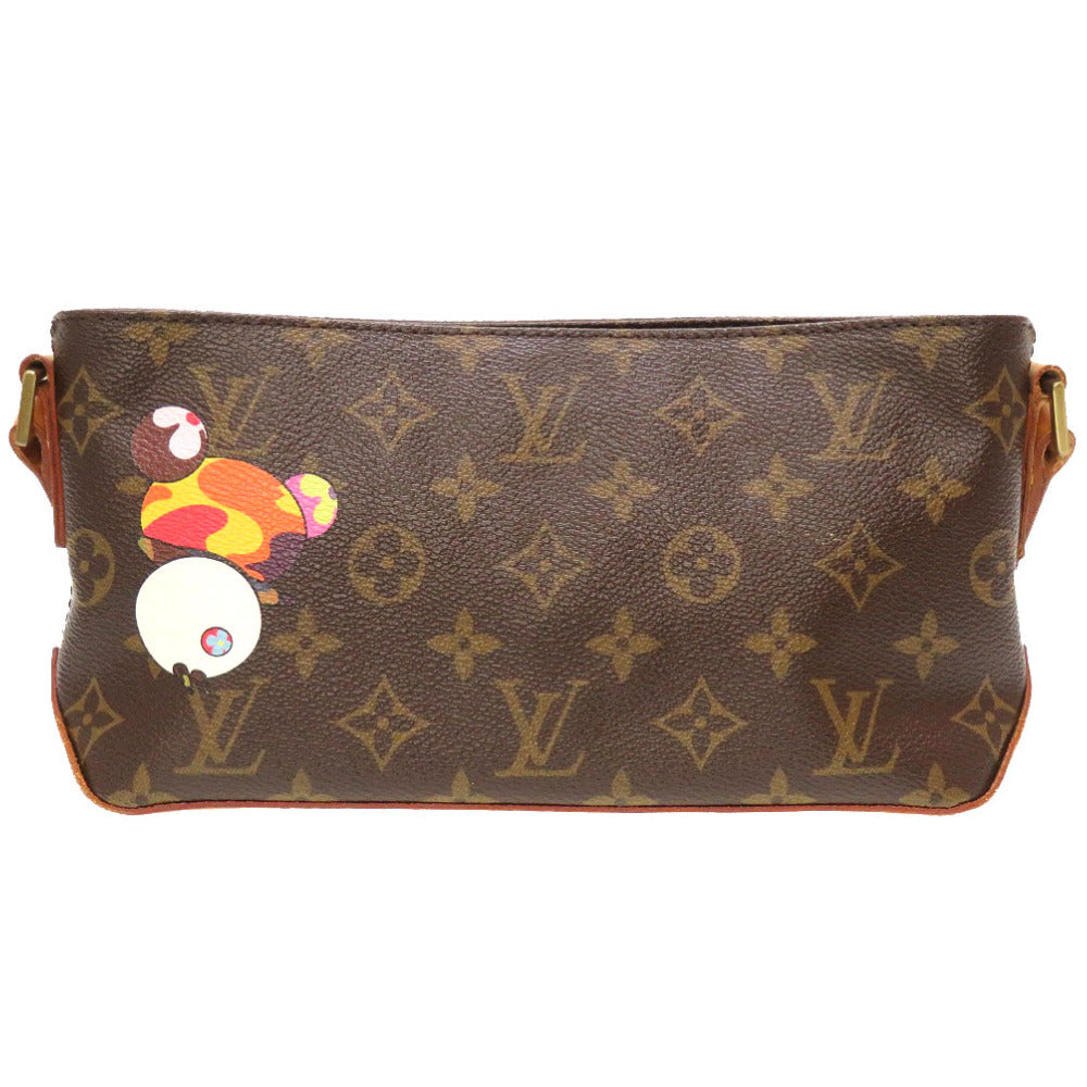 LOUIS VUITTON Shoulder Bag M51241 Monogram canvas Brown Monogram panda Trotteur Takashi Murakami Women