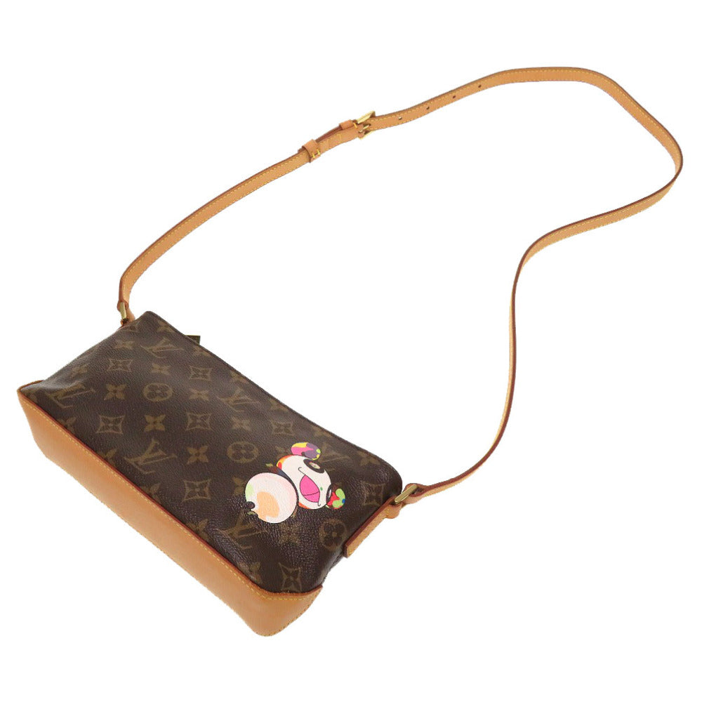 LOUIS VUITTON Shoulder Bag M51241 Monogram canvas Brown Monogram panda Trotteur Takashi Murakami Women