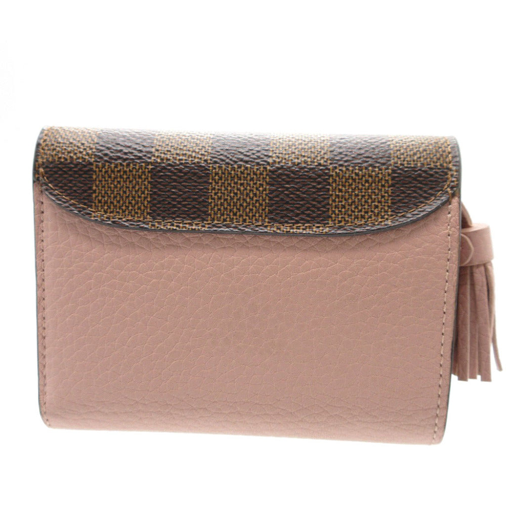 LOUIS VUITTON Tri-fold wallet N60208 Damier canvas, leather Magnolia Compact wallet Damier Portefeuille Croisette Women
