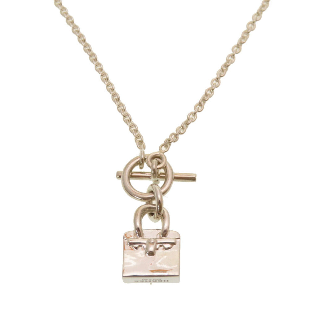 HERMES Necklace Silver925 Silver Birkin Motif Amulet Women