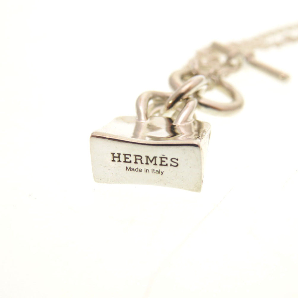 HERMES Necklace Silver925 Silver Birkin Motif Amulet Women