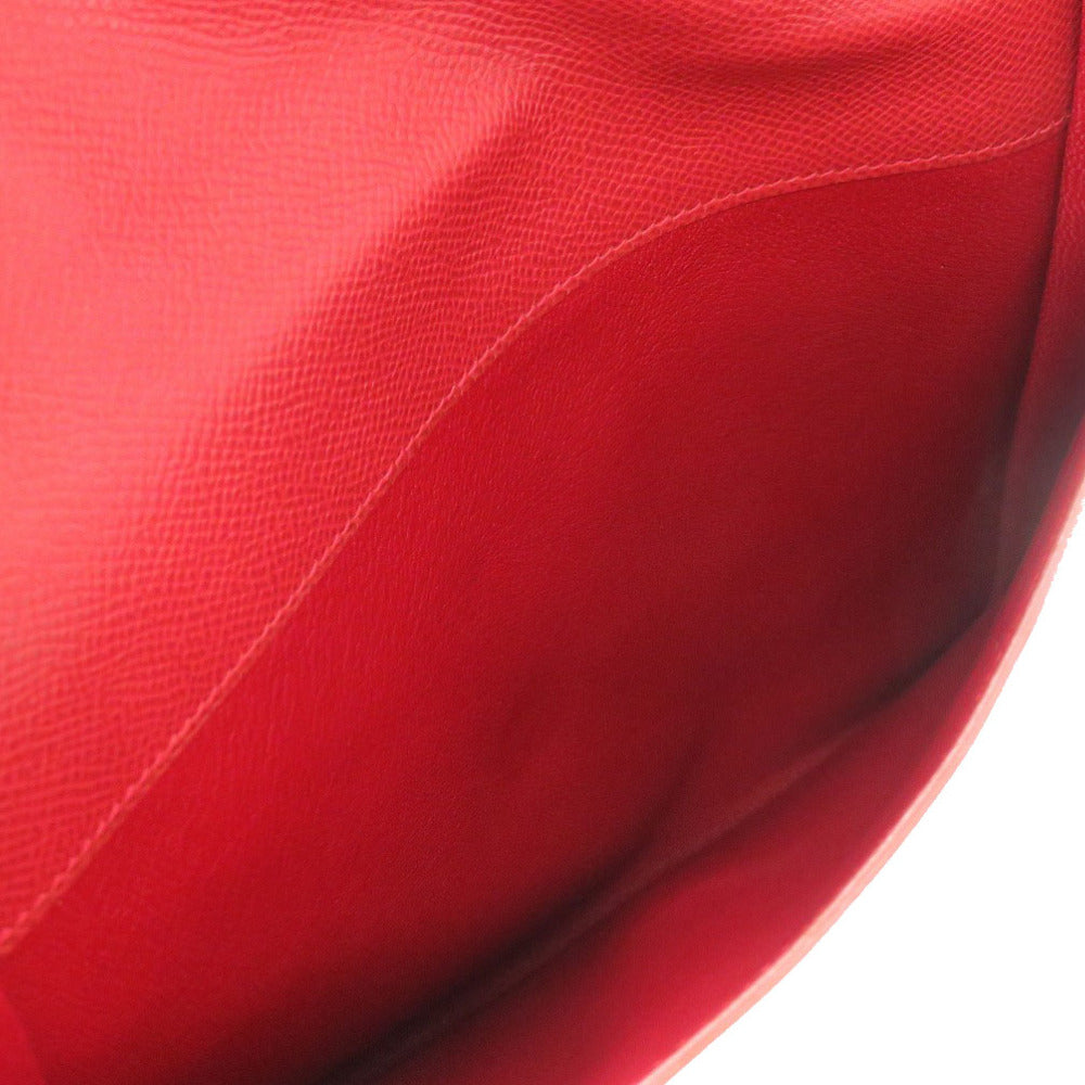 HERMES Clutch bag Courchevel Red vintage
