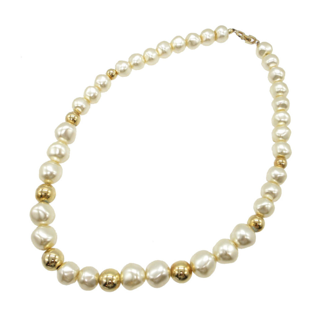Christian Dior Necklace metal white vintage Women