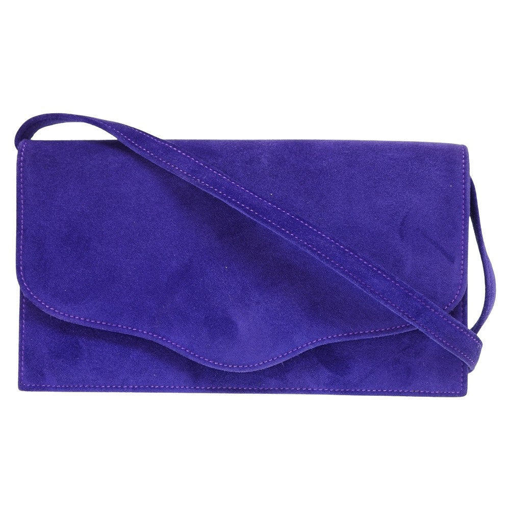 HERMES Shoulder Bag Doblis purple vintage Shoulder Clutch Bag