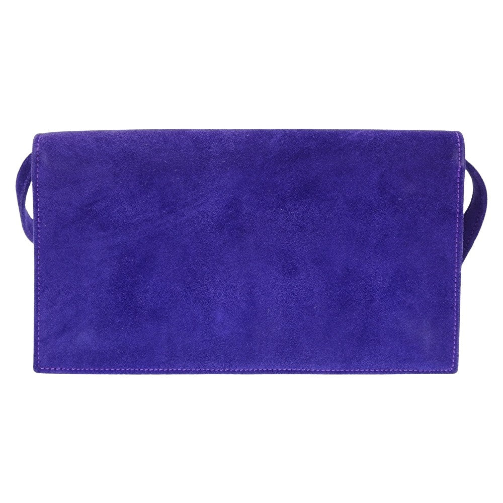 HERMES Shoulder Bag Doblis purple vintage Shoulder Clutch Bag