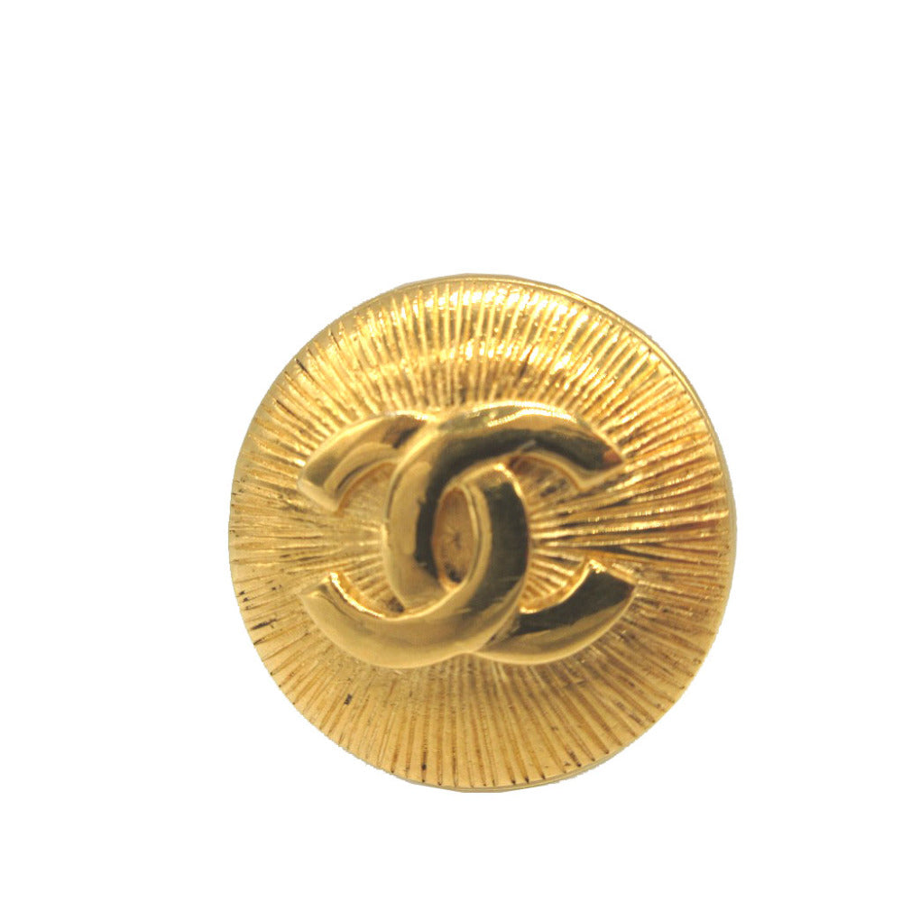 CHANEL Brooch metal gold COCO Mark vintage Women