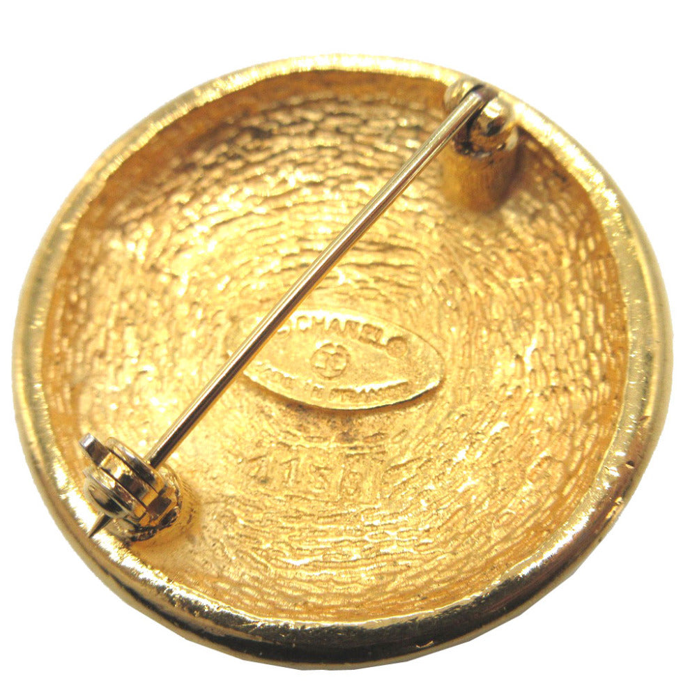 CHANEL Brooch metal gold COCO Mark vintage Women