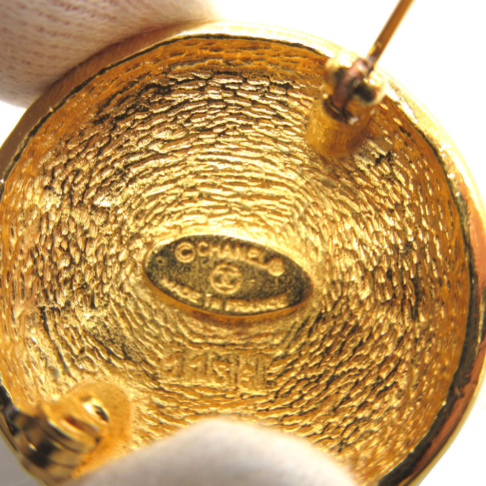 CHANEL Brooch metal gold COCO Mark vintage Women