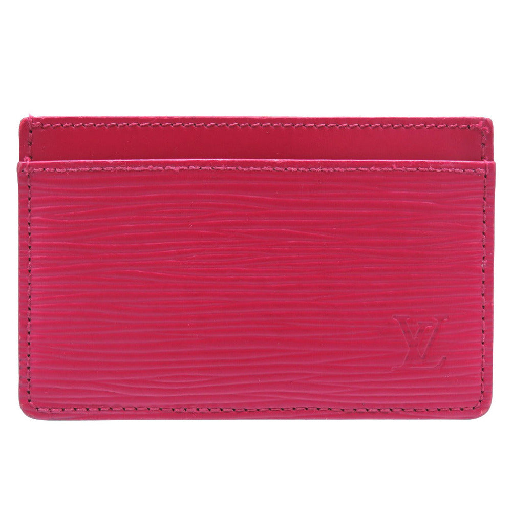 LOUIS VUITTON Card Case M60327 Epi Leather Fuchsia Epi Porte Cartes Simple Women