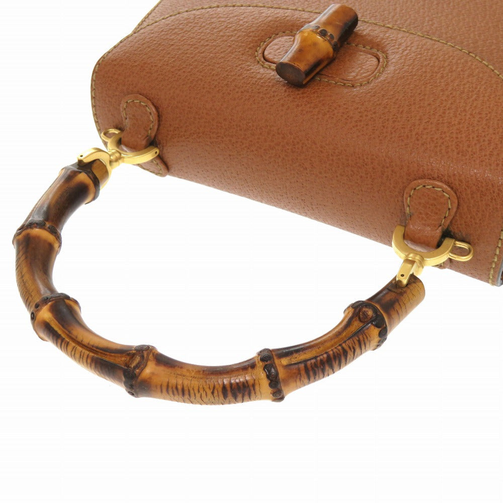 GUCCI Handbag 000 2046 0188 Bamboo Brown 2WAY Women