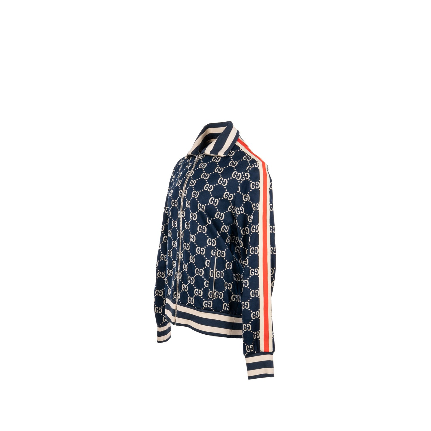 Gucci Size M Jacquard Striped Jacket Cotton Multicoloured