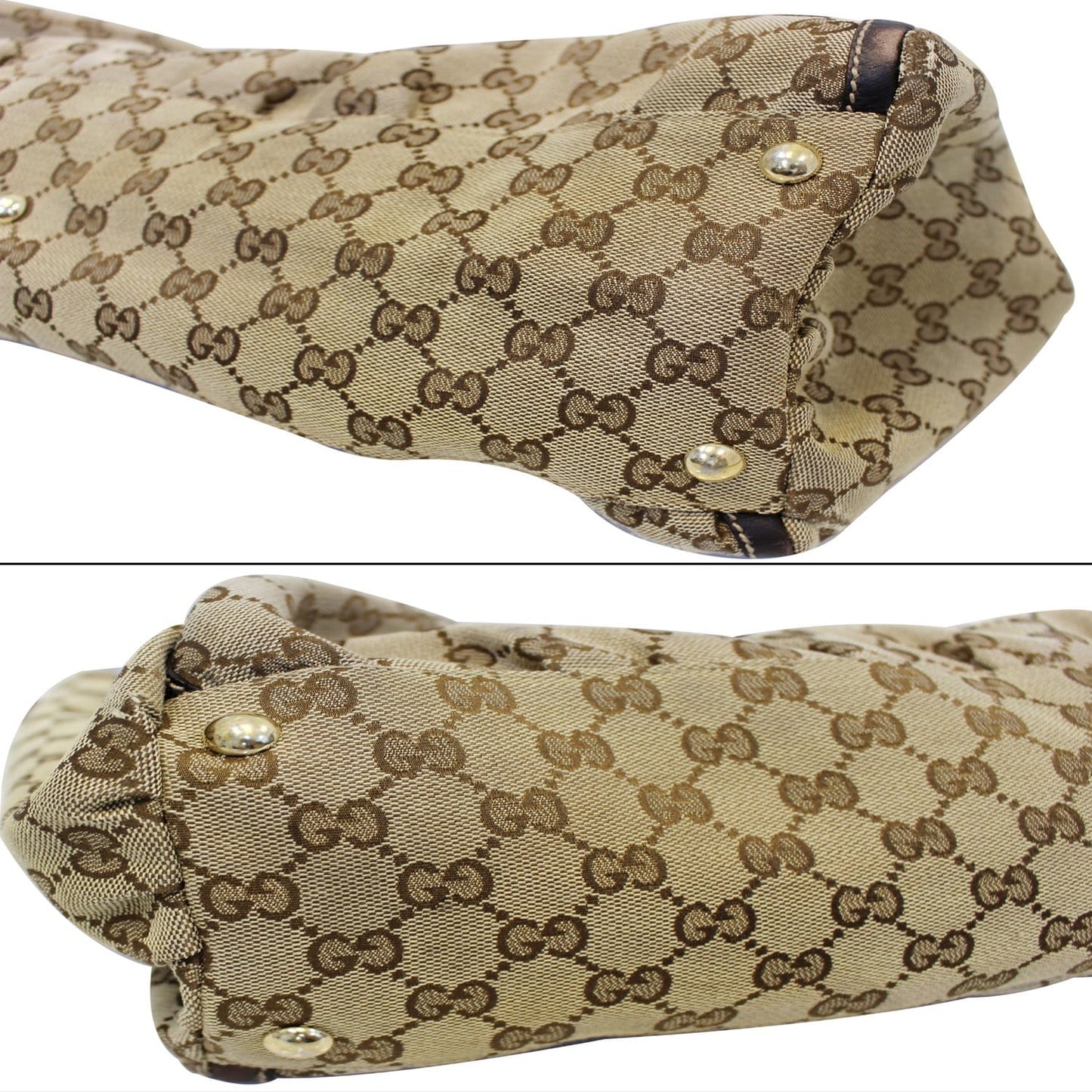 GUCCI Abbey D Ring GG Canvas Large Hobo Bag 189835