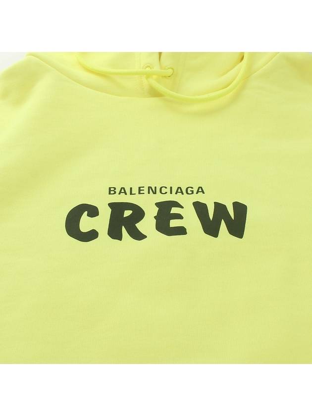 Luxury Balenciaga Trending 2025 Crew Logo Print Oversized Hoodie Yellow