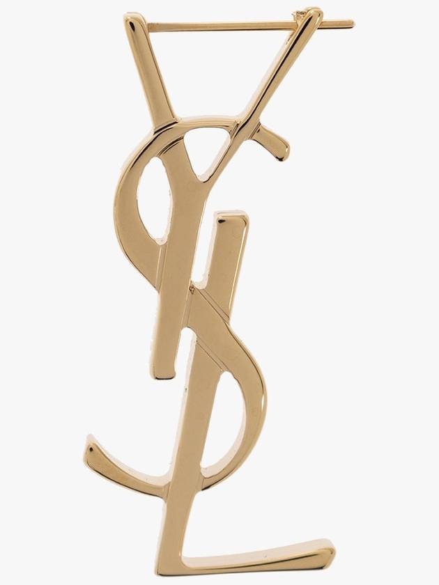 Luxury Saint Laurent Trending 2025 YSL Cassandre Single Metal Earrings Gold