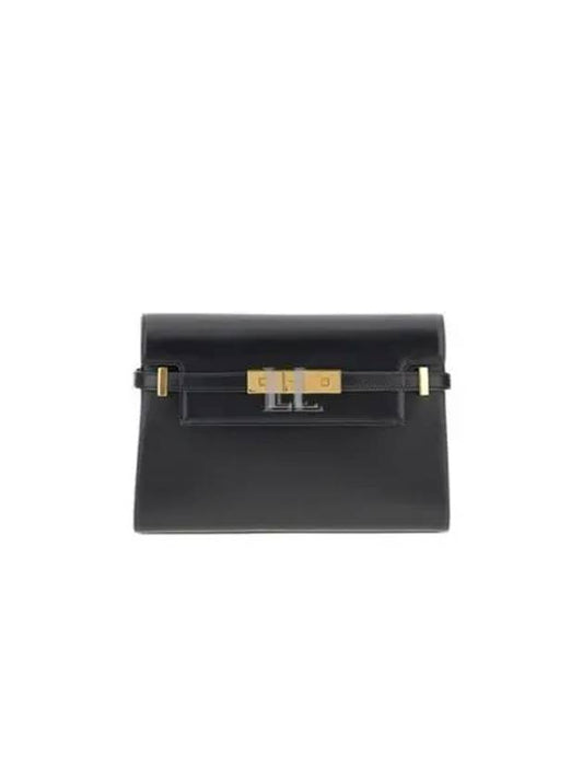 Luxury Saint Laurent Trending 2025 Manhattan Small Shoulder Bag Leather Black
