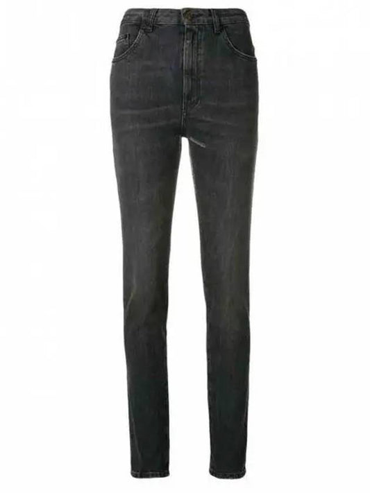 Luxury Saint Laurent Trending 2025 High Waist Skinny Jeans Black