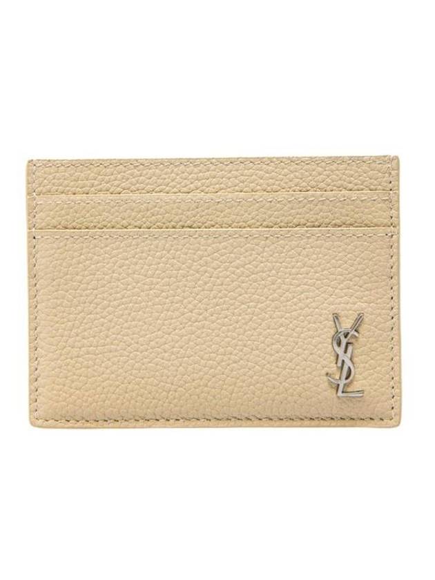 Luxury Saint Laurent Trending 2025 Casandre Small Grain Leather Card Wallet Sea Salt