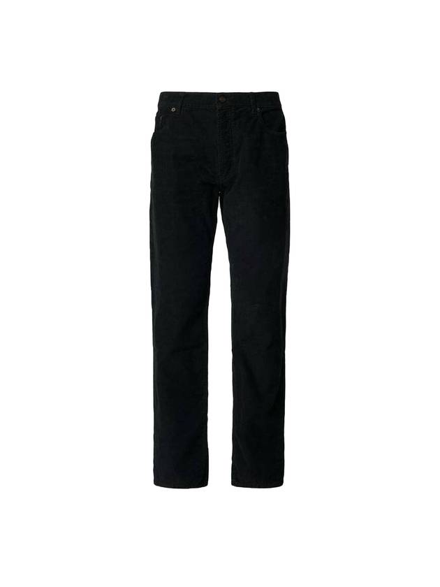 Luxury Saint Laurent Trending 2025 Corduroy Straight Leg Jeans Black