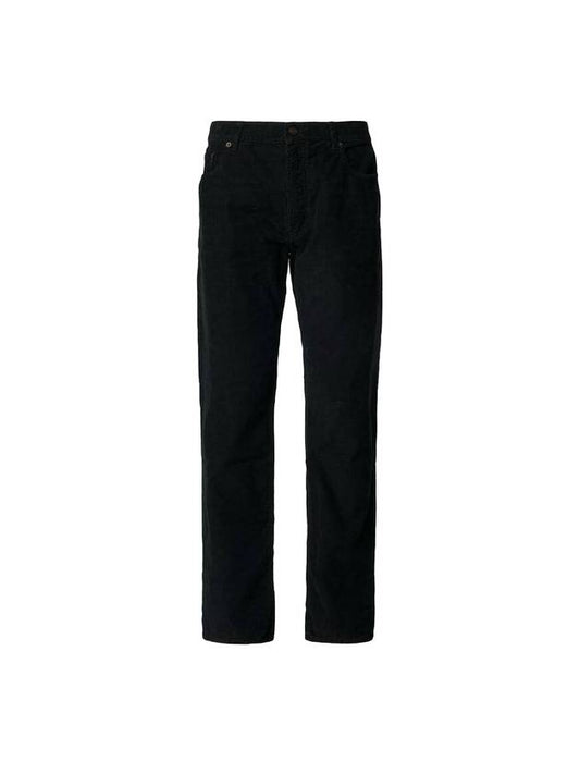 Luxury Saint Laurent Trending 2025 Corduroy Straight Leg Jeans Black