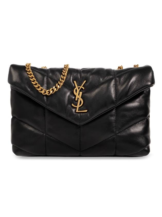 Luxury Saint Laurent Trending 2025 Toy Puffer Quilting Lambskin Shoulder Bag Black