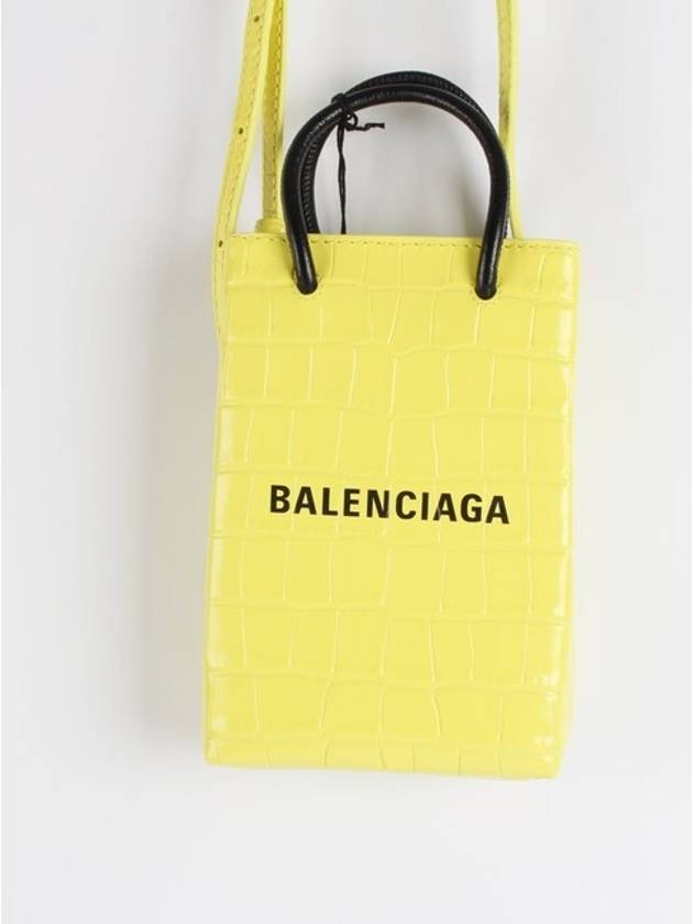 Luxury Balenciaga Trending 2025 Crocodile cross bag yellow