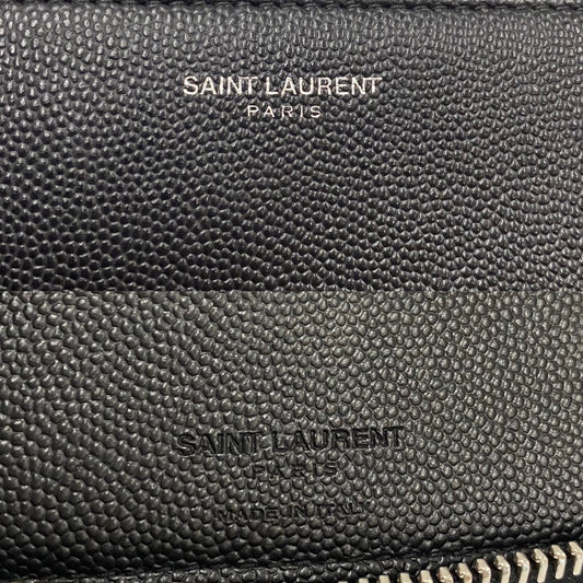 SAINT LAURENT PARIS Long Wallet Purse leather black Women