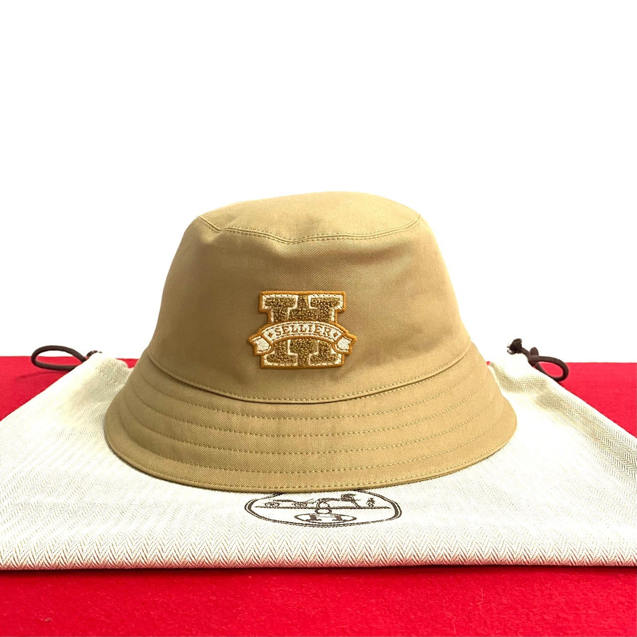 HERMES hat Cotton, Rayon Brown Hermes Bob Harper H Series Bucket Hat mens