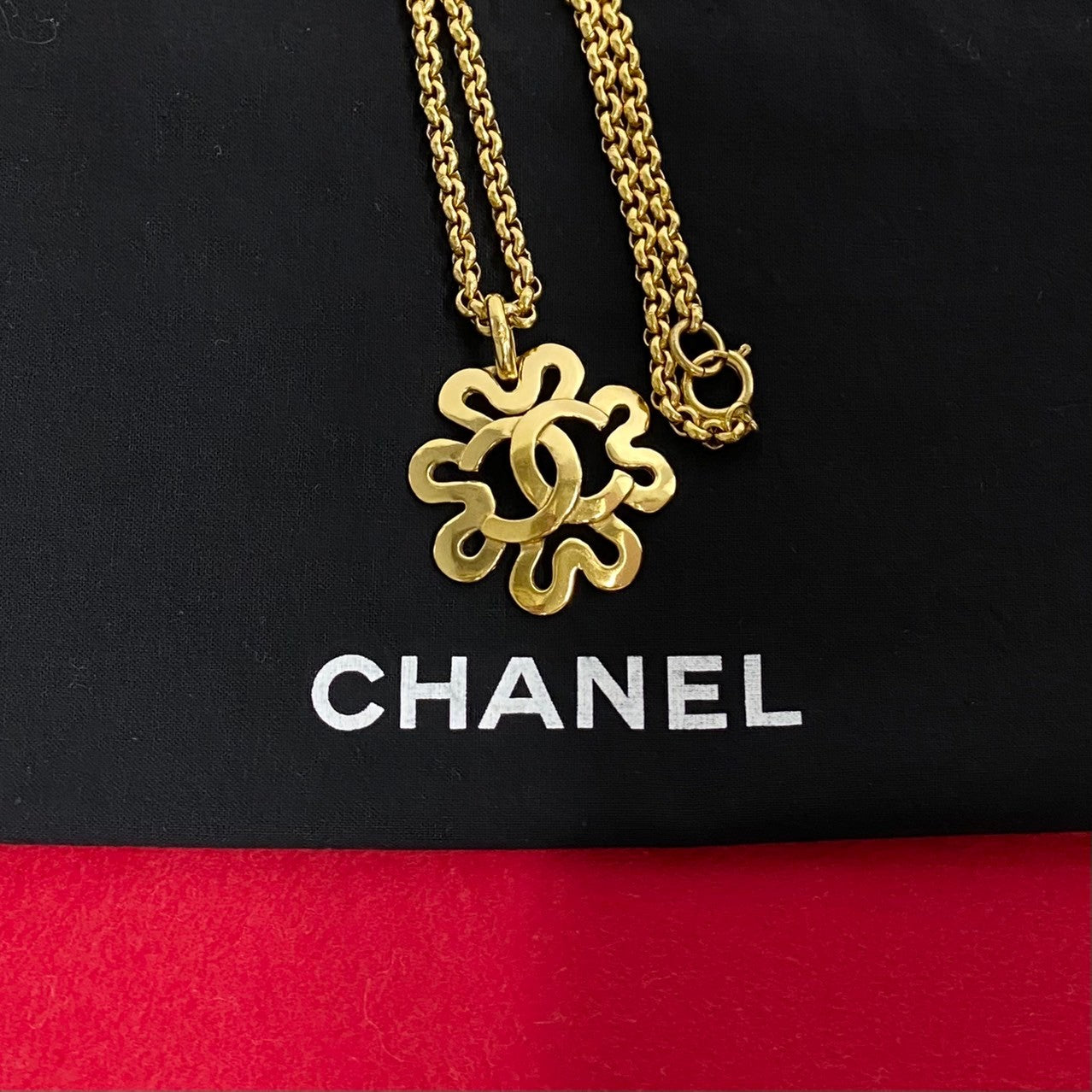 CHANEL Necklace Gold Plated gold Women