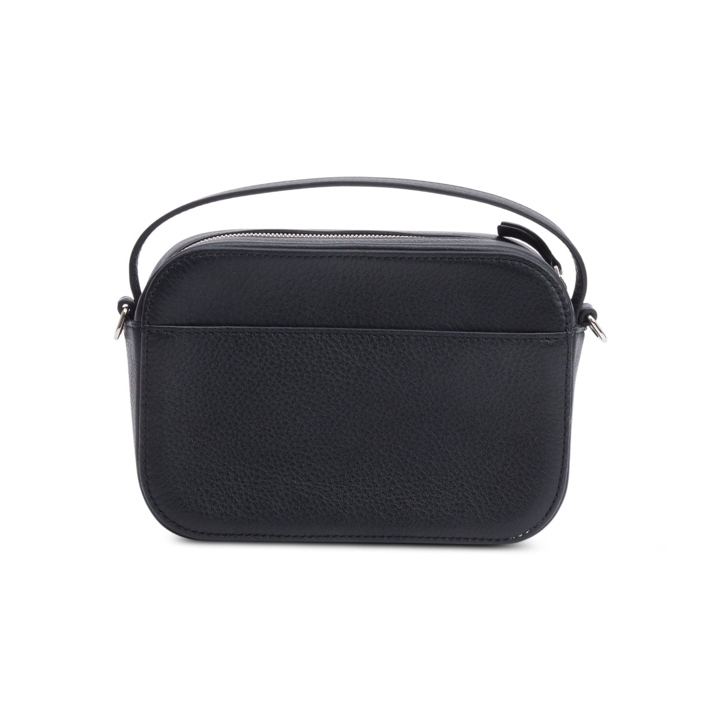 Balenciaga Black Calfskin Leather Logo Mini Cash Crossbody
