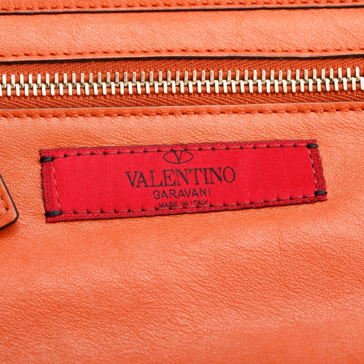 Valentino Coral Calfskin Leather Small Rockstud Tote Bag